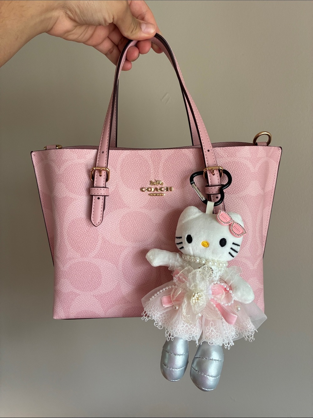 Hello Kitty Plush Keychain Bag Charm